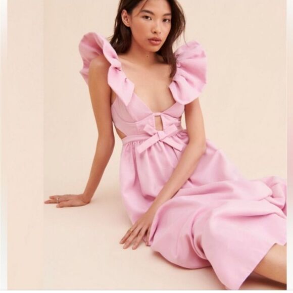 🍋 LOVE & LEMONS Miriam Maxi Dress Medium NWT $329 - Picture 3 of 8